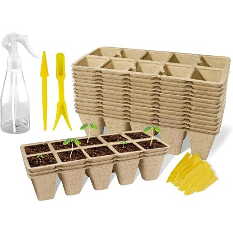 100个，送喷壶工具育苗小盆