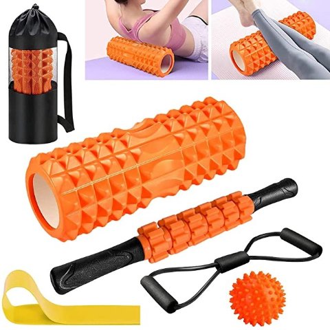 橘黄色6合1泡沫滚轴