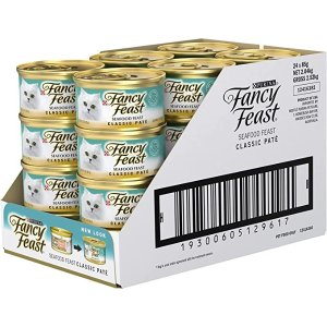 fancy feast鱼类猫罐头, 24 Pack (Outer Packaging May Vary)