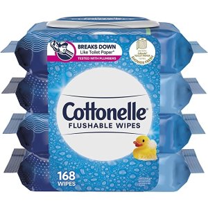 Cottonelle$2.6/包湿厕纸 4包 168张