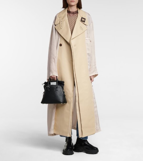 Oversized cotton trench coat