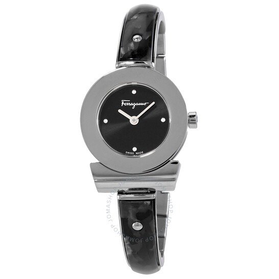 Gancino Quartz Black Dial Ladies Watch FII010015手表