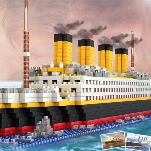 Showher 泰坦尼克号模型积木益智玩具 3D拼图套装