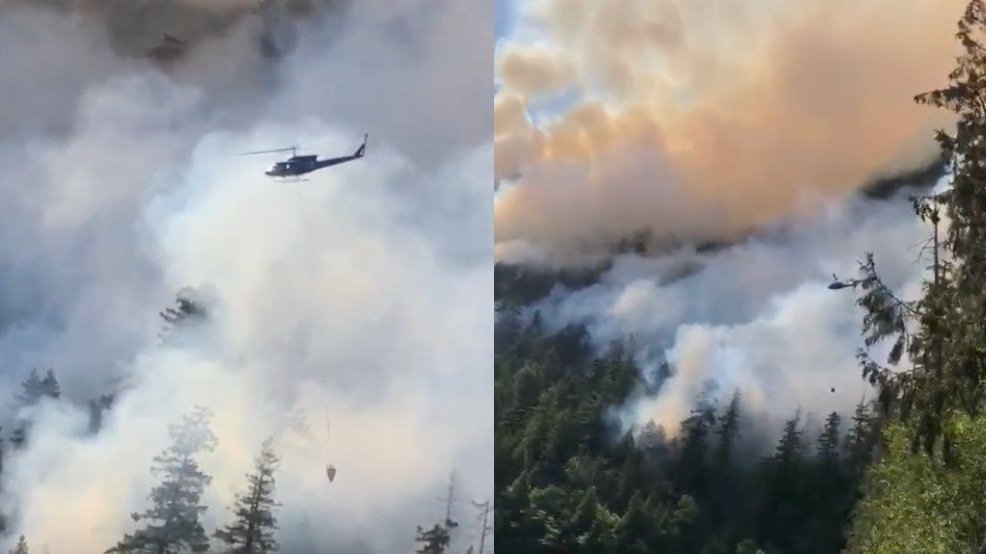 疑似人为！BC省野火燃烧数日，约为80公顷面积受影响，通往托菲诺的通道切断了！