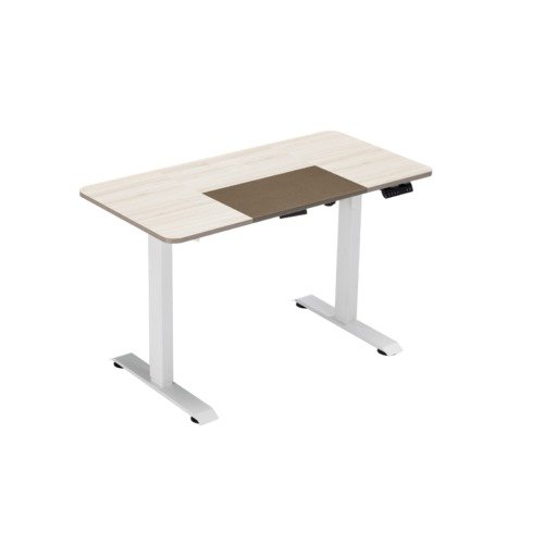 Sit-Stand Single-Motor Height Adjustable Desk Frame with Four Panel Tabletop, Electric- PrimeCables®