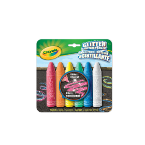 Crayola 彩色粉笔6支装 无毒可水洗 开心涂涂画画