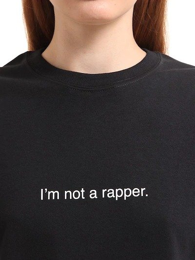 I'M NOT A RAPPE标语T恤