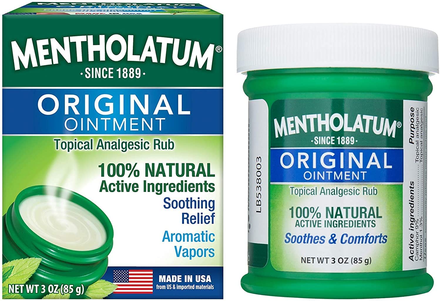 amazon.com mentholatum 曼秀雷敦薄荷膏 85g