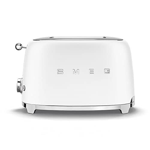 TSF01WHMUK Retro 50's Style, 2 Slice Toaster, Self Centering, Multifunction, Matte White