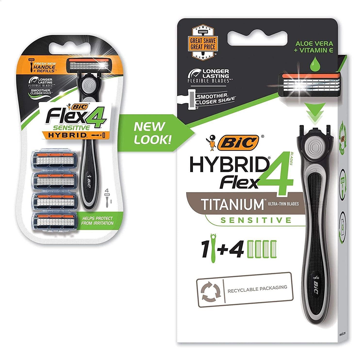 bic flex 4 男士剃须刀 含4个替换刀头