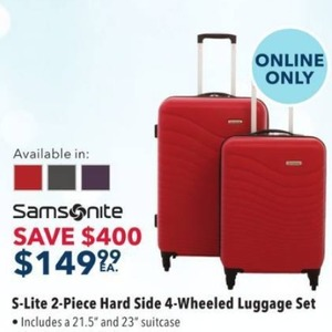 新秀丽Samsonite S-Lite 硬壳行李箱2件套 （2色可选）