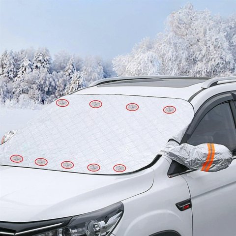 🥬白菜价🥬：HONLONE 汽车挡风玻璃+反光镜2合1防雪防晒罩