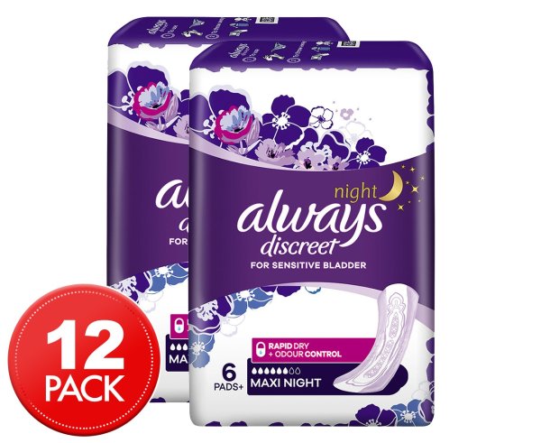 2 x Always 夜用卫生巾 6pk