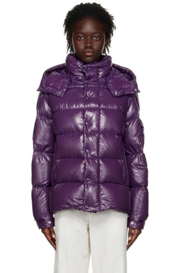 Purple Moncler Maya 70 羽绒服