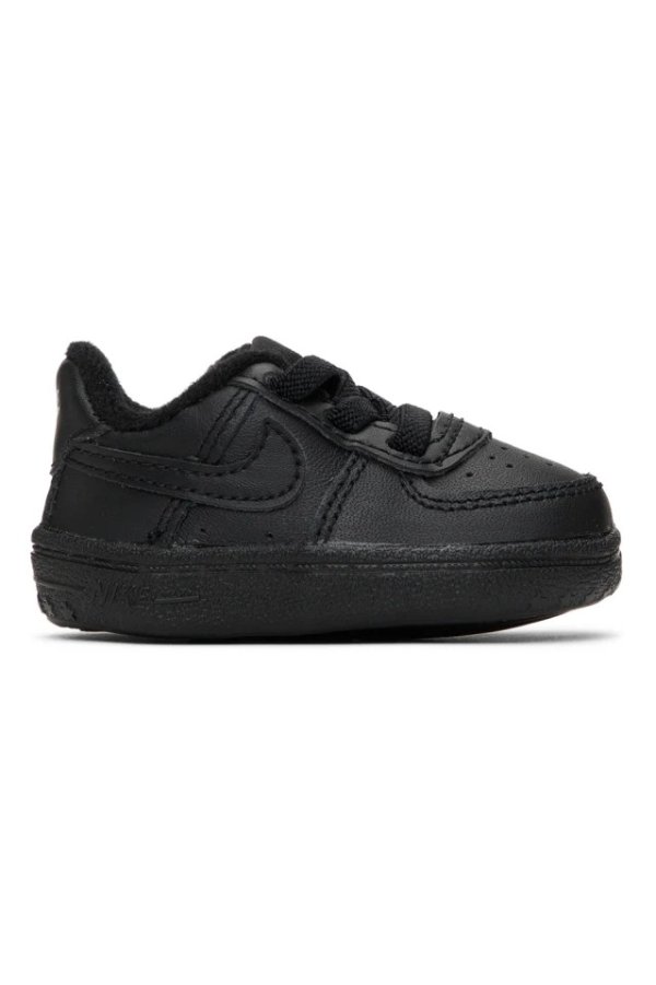 黑色 Force 1 Crib 婴儿运动鞋