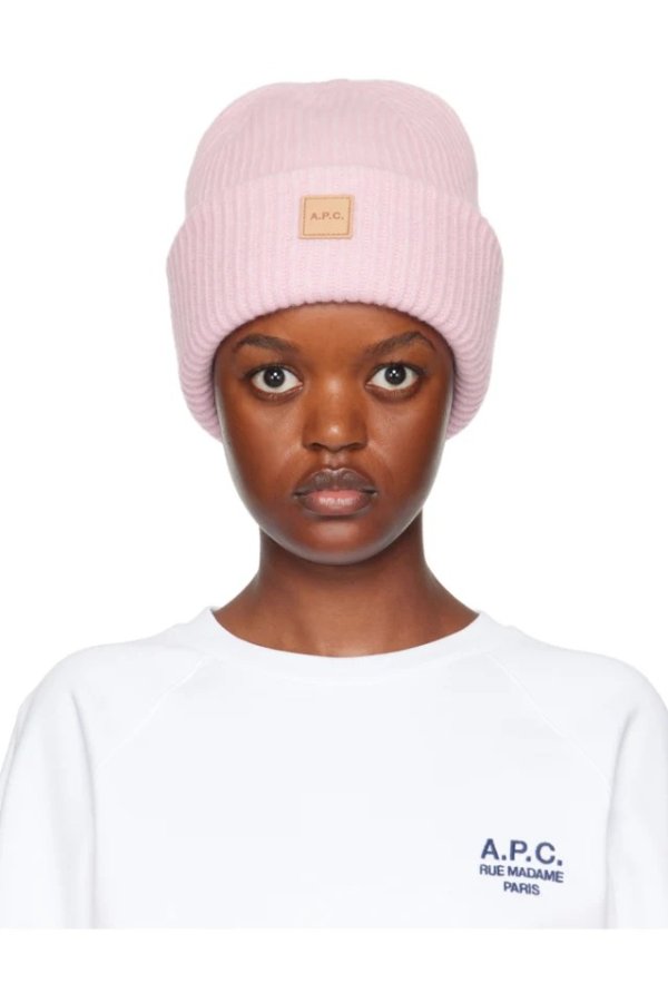 粉色 Michele 毛线帽