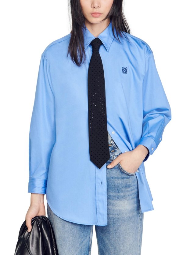 Oversized蓝衬衫