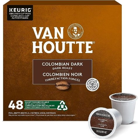哥伦比亚深色 K-Cup 咖啡包，48 颗