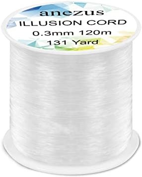 Anezus Fishing Line Nylon String Cord Clear Fluorocarbon Strong