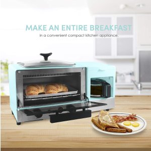 Elite Gourmet 3合1早餐机 烤面包煎鸡蛋煮咖啡一站式解决早餐