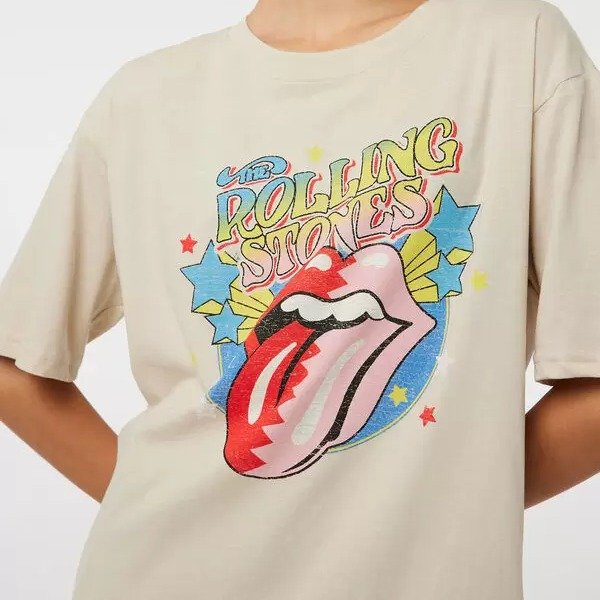 滚石乐队图案 T 恤