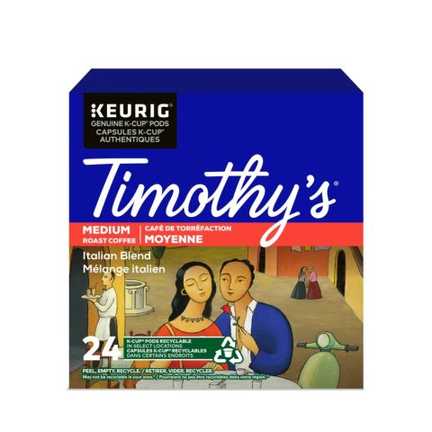Timothy's  意大利Blend中度烘焙咖啡24杯 K杯