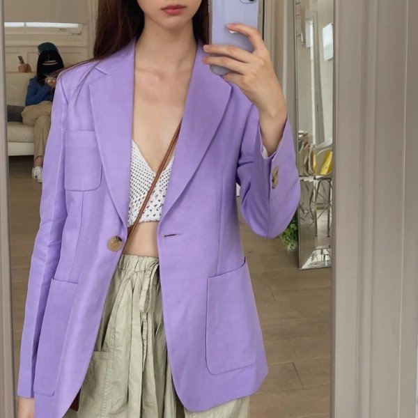 香芋紫西装外套