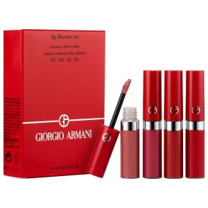 上新：Armani 阿玛尼官网红管唇釉套装热卖 4支网红色
