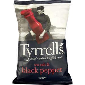Tyrrell's 号称全世界超好吃的薯片 海盐黑胡椒味 150g