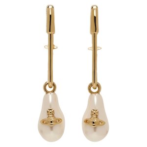 Vivienne Westwood珍珠和别针的组合 甜酷感金色 Yael 耳环