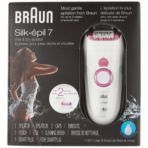 Braun Silk-Epil 7521 女士丝滑干湿两用脱毛器 粉色款