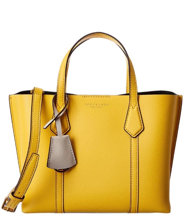 Perry Small Triple Compartment Leather Tote