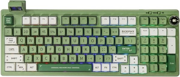 EPOMAKER RT100 机械游戏键盘 热插拔 显示屏 绿