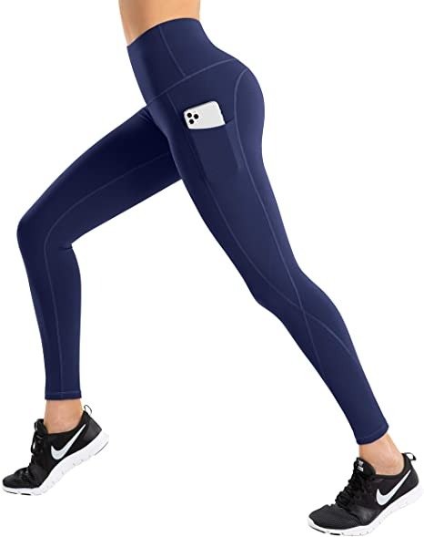 HOFI High Waist Yoga Pants with Pockets, 4 Way Stretch Workout Running Pants,  Yoga Leggings for Women HOFI 高腰瑜伽裤18.69 超值好货