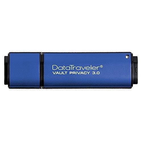 Kingston Digital Data Traveler AES Encrypted Vault Privacy 256Bit 3.0 USB Flash Drive 64 GB