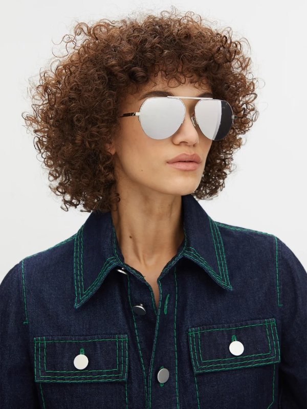 Mirrored aviator metal 墨镜 | Bottega Veneta