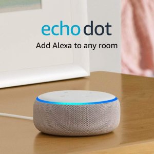 史低价：Echo Dot (第3代) 智能家庭音箱3色选 能说话尽量别动手