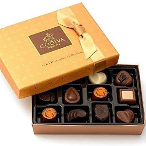 12 piece gold discovery gift box assorted gourmet chocolate