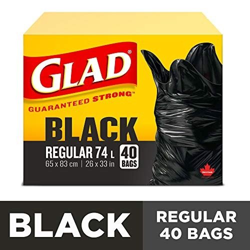 黑色垃圾袋 74升容量 40枚