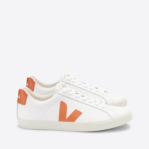 橙色V字小白鞋