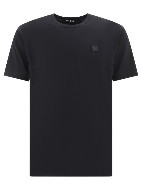 Acne Studios 脸部徽标贴片圆领 T 恤