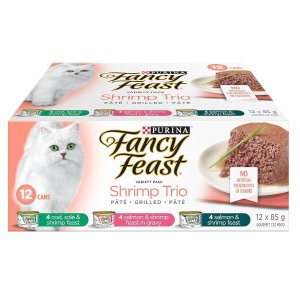 Fancy Feast 虾肉鱼肉罐头湿猫粮 12罐 细腻慕斯口感