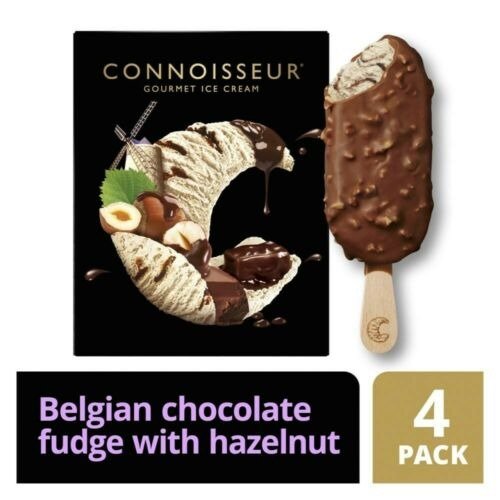 Belgian Chocolate Fudge With Hazelnut Gourmet Ice Cream Sticks 4 ...