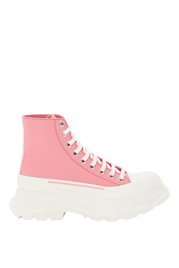 Pink White 厚底马丁靴