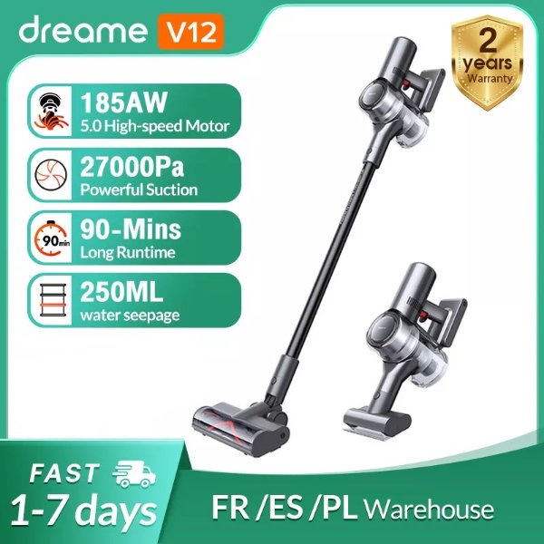 Dreame V12无绳吸尘器27000Pa LED显示屏