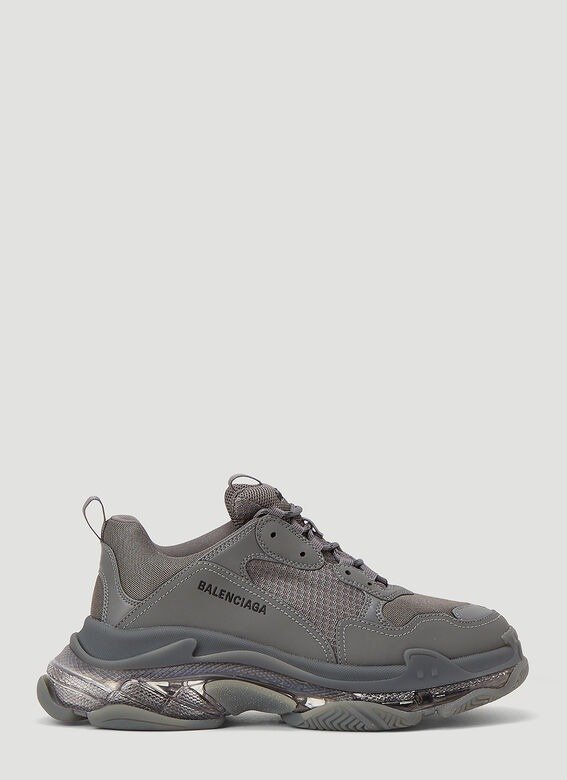 Triple S Clear Sole Sneakers in Grey