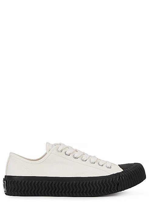 Bolt white canvas sneakers
