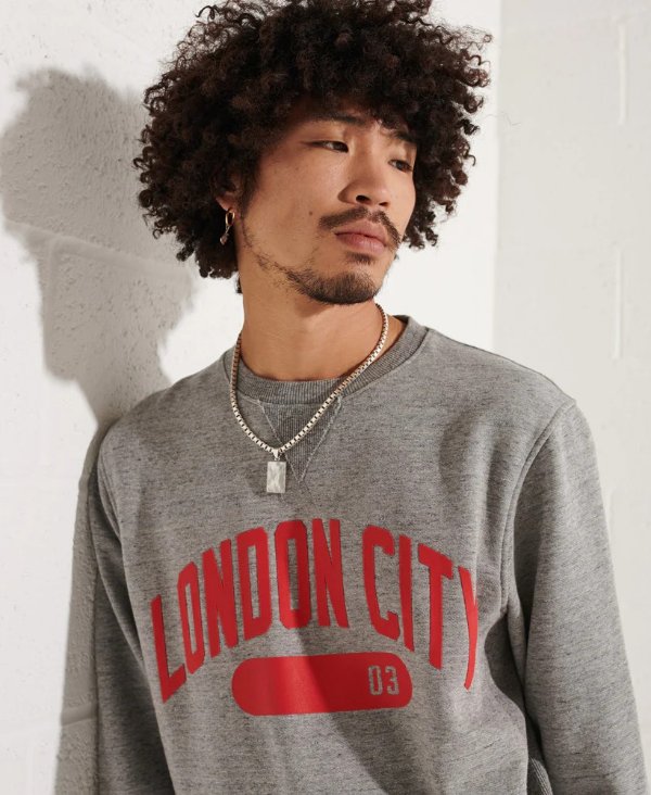 深灰色 London City logo卫衣