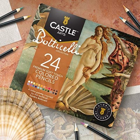 Castle Arts Monet Collection - 24 Premium Soft Touch Colored Pencils
