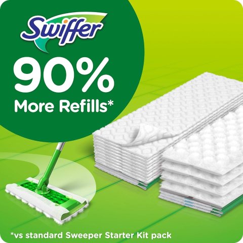 Swiffer Wet & Dry 拖把套装+5张湿巾+14张干巾